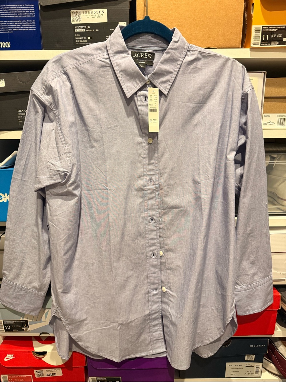 J. Crew women’s Light Blue Cotton Oxford Button-Down Shirt